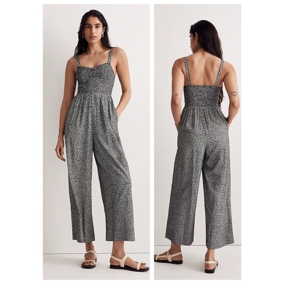 Madewell Pants - Madewell Lucie Wide-Leg Jumpsuit in Micro Daisy Size XS